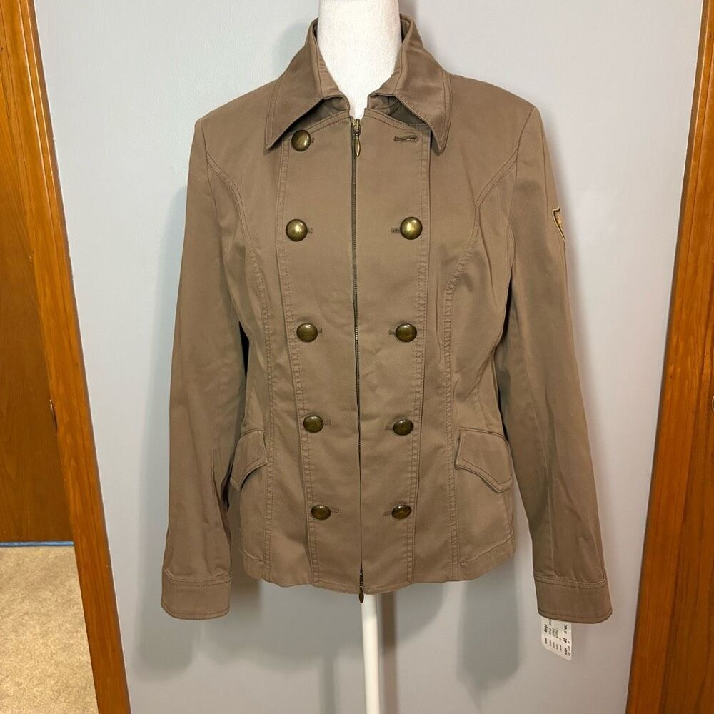 Marc Aurel double breasted military khaki fitted‎ Goge  jacket size EU 42